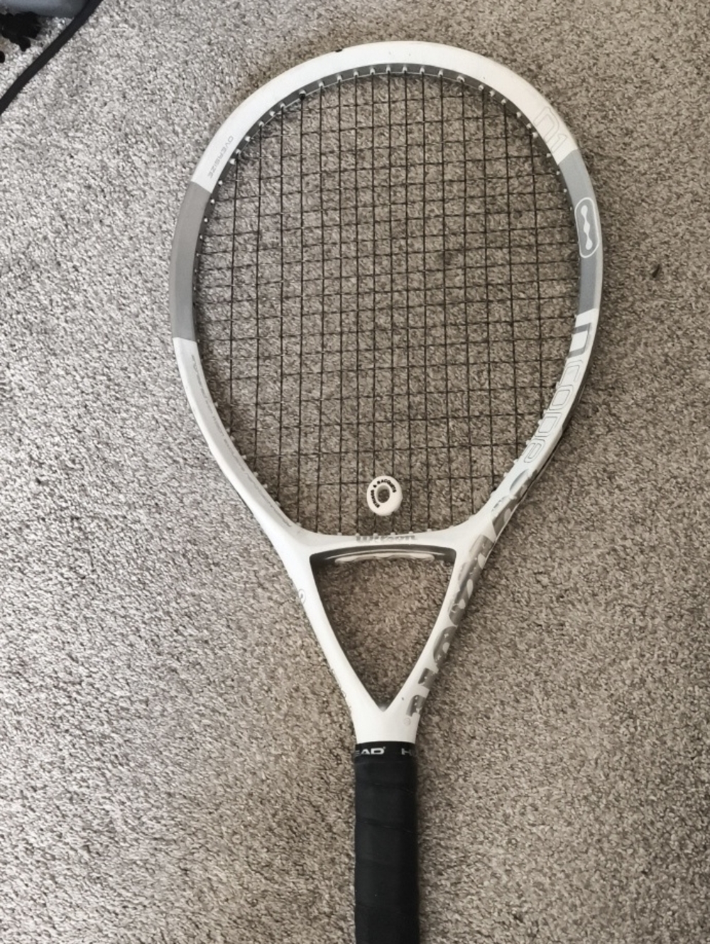 HEAD N1 White and Gray Tennis Racquet - High End